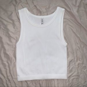 SUNDAY BEST ARITZIA WHITE CROP TANK